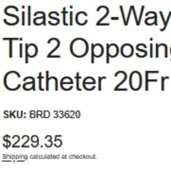 Bard #33620 Foley Catheters (20Fr. 5cc ribbed balloon Silastic) - Picture 6 of 6